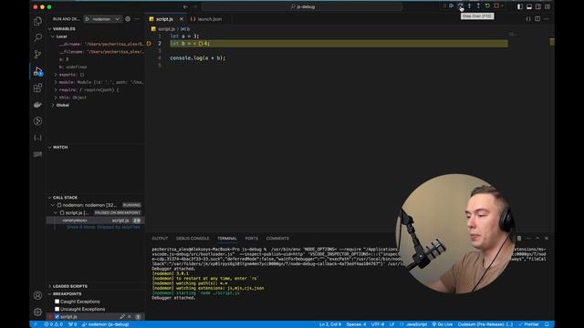 Настрой VS Code если изучаешь JavaScript | отладка JS смотреть онлайн