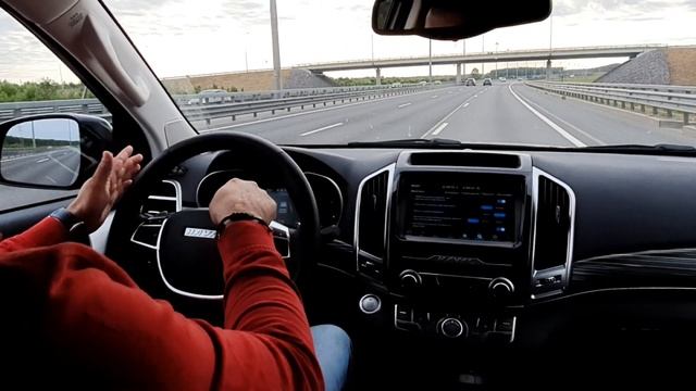 HAVAL H9. Краткий отчет: работа системы удержания в полосе и круиз-контроль. смотреть онлайн
