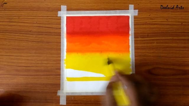 How to draw Easy Scenery for Beginners using Brush Pen | step by step смотреть онлайн