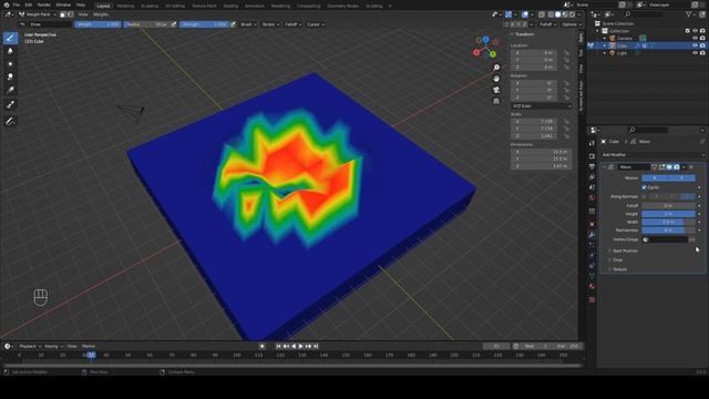 [Blender] Модификатор wave или как сделать анимацию волны смотреть онлайн