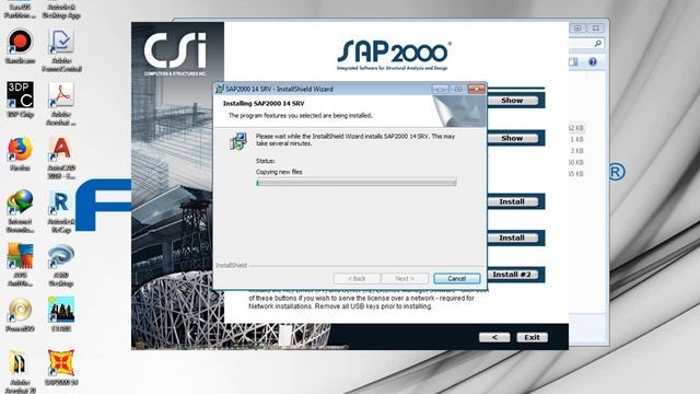 INSTALL SAP2000 V14 смотреть онлайн