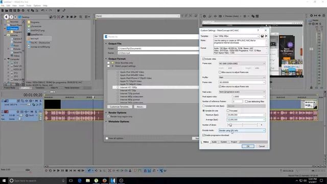 RANDARE MAI RAPIDA IN SONY VEGAS UTILIZAND ACCELERAREA GPU смотреть онлайн