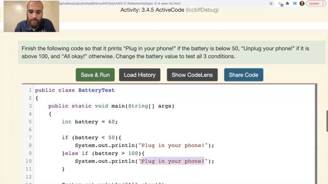 3.4 Multi-Selection: else-if Statements | CSAwesome APCSA Java смотреть онлайн