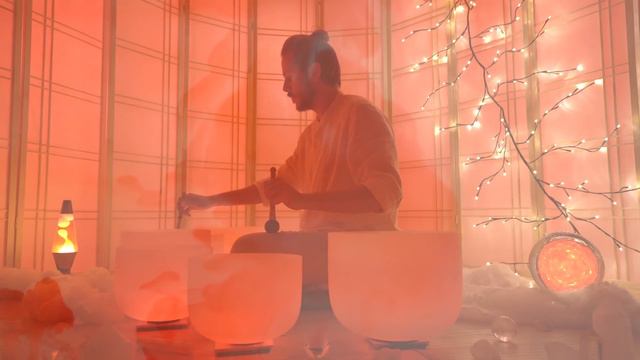 In the Womb Heartbeat Sound Bath | Soothing Meditation Music | Crystal Singing Bowls Sleep Music смотреть онлайн