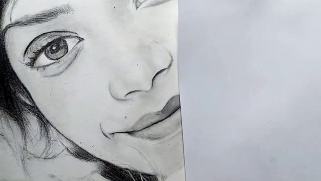 drawing girl with cat sketch | graphite pencil and charcoal смотреть онлайн