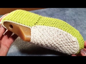 Две спицы/ Остатки пряжи/ Один вечер /Следки без швов готовы