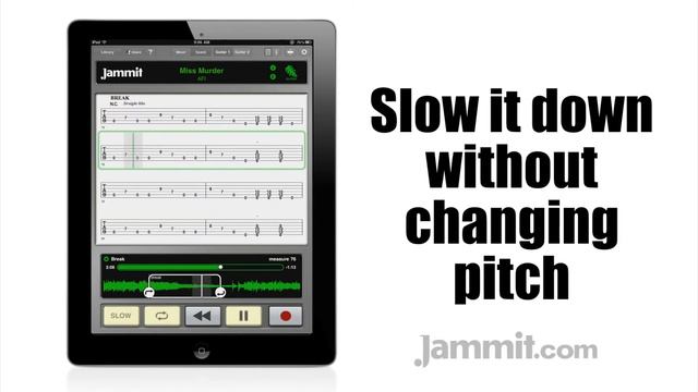 Jammit ipad iphone app AFI Video Miss Murder "learn to play guitar" смотреть онлайн