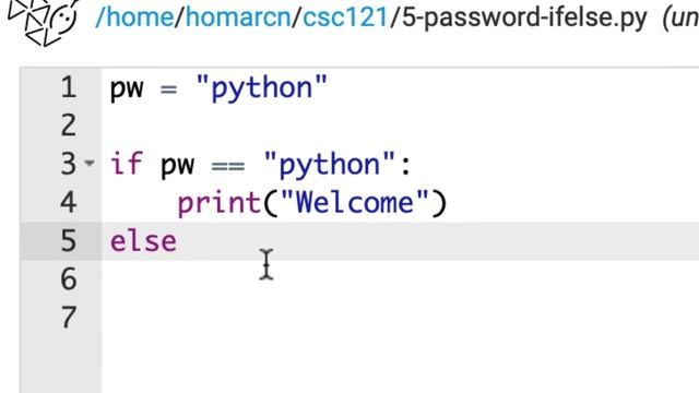 5 - password (If-else) смотреть онлайн