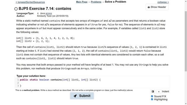 Exercise 7.14 (contains) Java Tutorial || Practice-It смотреть онлайн