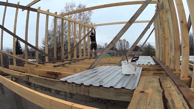 полистиролбетон. Второй этаж стены,перекрытие.