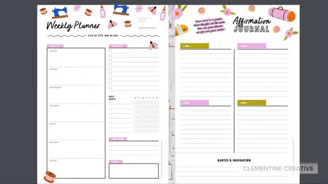 Printable Goal Planner (15 Goal Setting Worksheets) by Clementine Creative смотреть онлайн