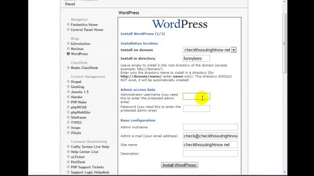 Installing WordPress Via My Hosting Control Panel смотреть онлайн