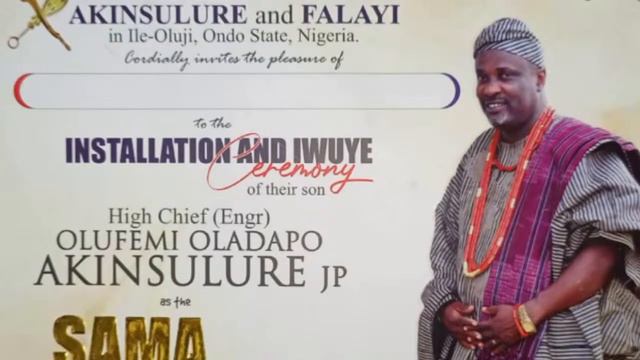 Ita Oye of High Chief (Engr) Olufemi Oladapo Akinsulure as (Sama of Ile-Oluji kingdom) Evening смотреть онлайн