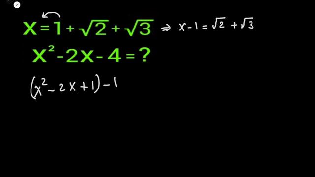 اولمبياد الرياضيات 🏆| اوجد حل المعادلة Can you solve X^2-2X-4 смотреть онлайн