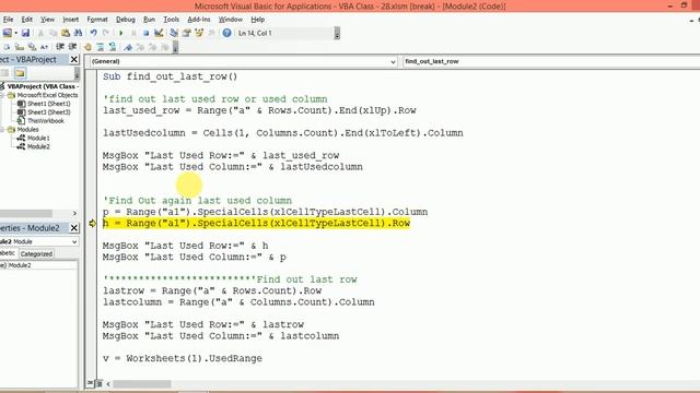 VBA Automation Series - 28 (Find the Last Row or Column in different ways in Excel VBA) смотреть онлайн