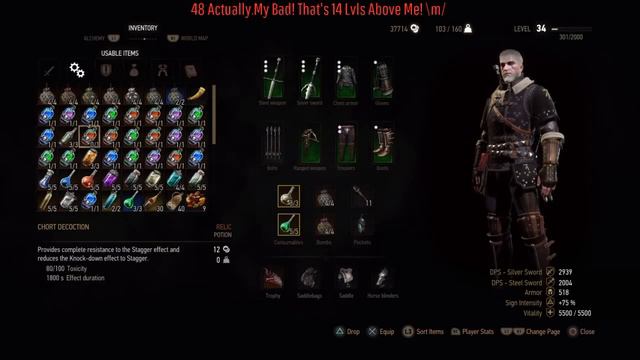 The Witcher 3: Wild Hunt - Strongest Enemy/Monster in The Game! (LvL 48) смотреть онлайн