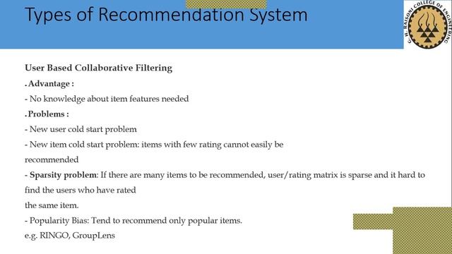 Type of Recommendation system смотреть онлайн