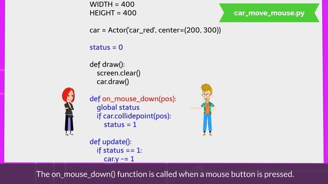 3. How to Control Car with Mouse | Chapter 10.2: Controlling Car in Pygame Zero смотреть онлайн