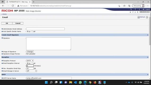 How to setup scan to Office 365 email on Ricoh Photocopier. смотреть онлайн