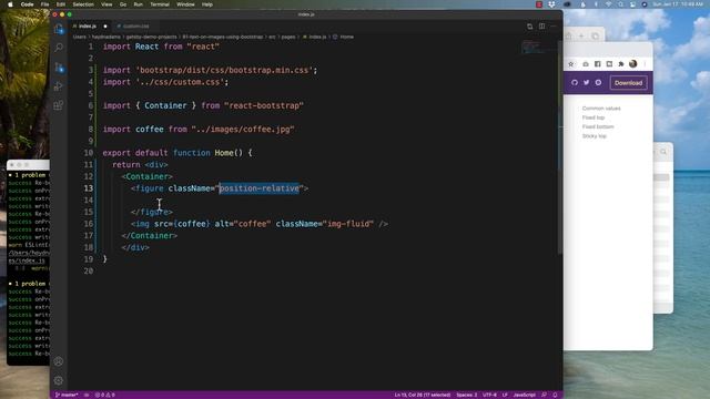 How to put Text over Responsive Images in React using Bootstrap // React JS Tutorial смотреть онлайн