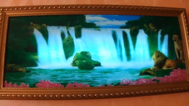 Цвето-музыкальная картина Водопад и львы смотреть онлайн