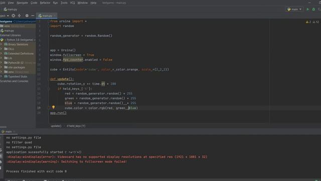 Ursina a python 3D game Engine смотреть онлайн