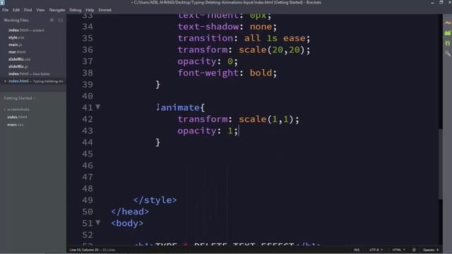 Animated Type & Delete Text Animation Effect || HTML , CSS , JQuery смотреть онлайн
