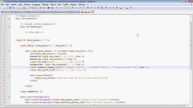 WordPress Theme Tutorial: Part 3 - Single Post Template смотреть онлайн