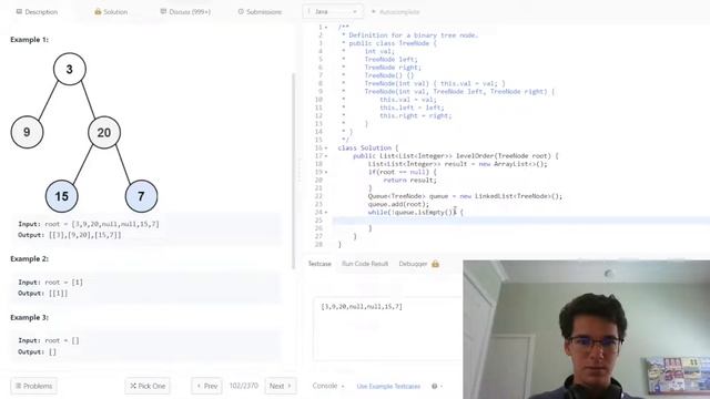 Grind 75 - Binary Tree Level Order Traversal - Java Solution смотреть онлайн