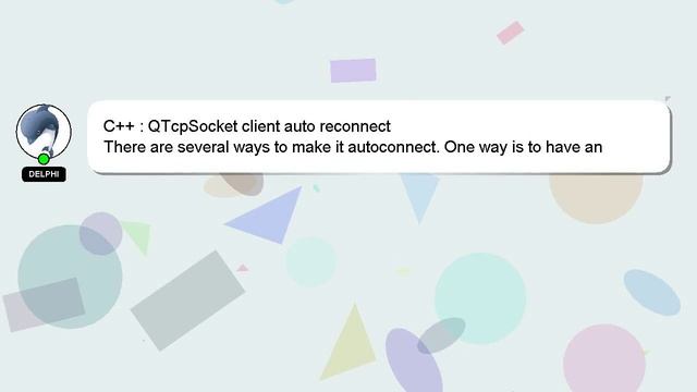 C++ : QTcpSocket client auto reconnect смотреть онлайн