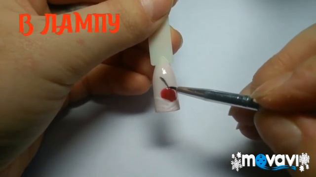 Гель лак. Вишня . Снег. Зима.2019 смотреть онлайн