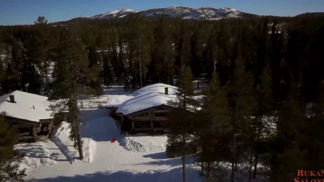 Birds-eye view of Rukan Salonki Chalets | High-Quality Accommodation in Finnish Lapland смотреть онлайн