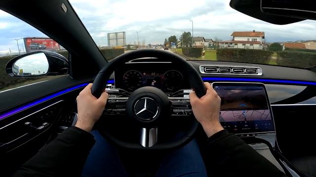 New Mercedes S-CLASS 2021 - POV Test Drive (PURE DRIVING) S350d Long Wheelbase, AMG Line