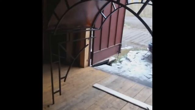 Козырёк из металлопрофиля своими руками смотреть онлайн