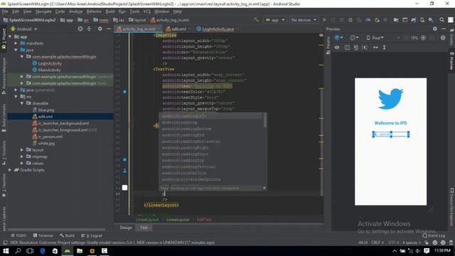 Splash Screen With Login UI In Android Studio смотреть онлайн