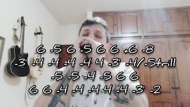 🎶 Smoke On The Water - Deep Purple (Harmonica Tab - Na Gaita Com Tablatura)
