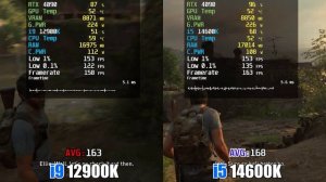 Intel i9 12900K vs Intel i5 14600K - Test in Games - Test Cpu - Fps vn