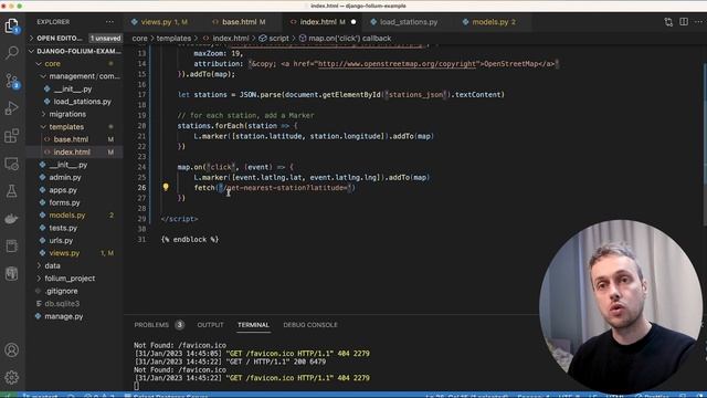 Django and LeafletJS - Interactive Maps, Map Events, and Finding Closest Points with GeoPy смотреть онлайн