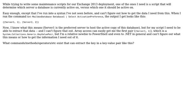 Get first name in an array of key-value pairs in PowerShell смотреть онлайн