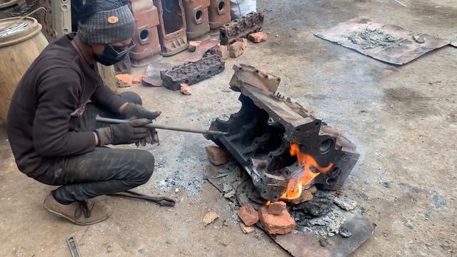 Connecting Rod Sawed The Engine Block in Half || How to Weld an Engine Block || Engine Block Repair смотреть онлайн