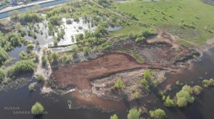 Постепенное освоение заливных лугов / половодье / река Сок впадает в Волгу / Красноглинский район