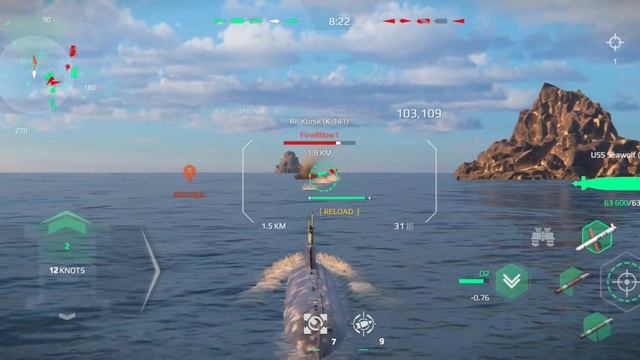 Modern Warships Gameplay No Commentary USS Seawolf (SSN-21) смотреть онлайн