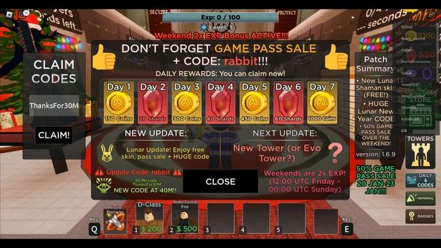 РАБОЧИЕ КОДЫ SCP Tower Defense Роблокс | Оборона башни промокоды 2023 ROBLOX смотреть онлайн