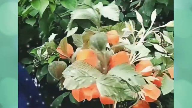 Физалис из гофрированной бумаги.Интеръерный декор. смотреть онлайн