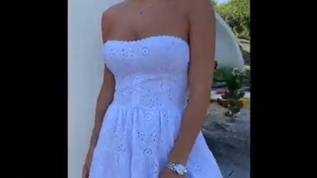 Женский короткий сарафан из прошвы белый смотреть онлайн