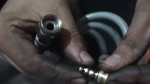 как починить Быстроразъемное соединение с наружной компрессора шланга на пневмо шланг