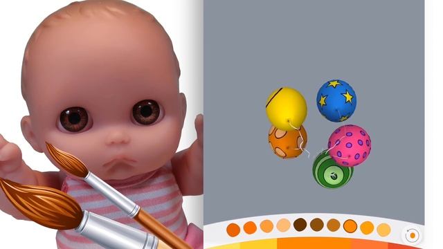 Куклы Пупсики/играем в игру как мультик 3d раскраска Разноцветные шарики учим цвета/Зырики ТВ pupsi смотреть онлайн