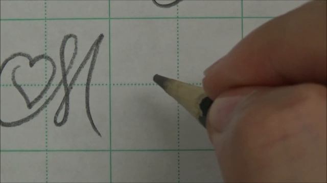 ASMR How to write heart font letters handwriting with pencil | Calligraphy смотреть онлайн