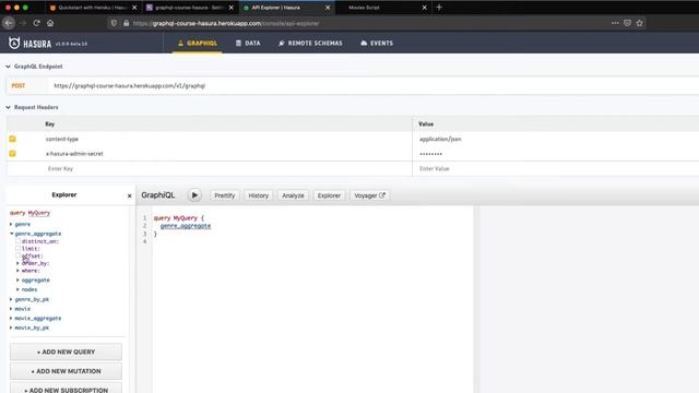 Añadir tablas desde el script sql en Hasura GraphQL смотреть онлайн