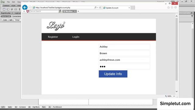 How to Build a MYSQLi User Registration System - Part 3: User Update Account смотреть онлайн